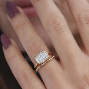 Private listing for Adrienne - 14K Gold East-West, Tone Tone, Bezel Setting 2CT Cushion Cut Lab Diamond, Engagement Ring Set