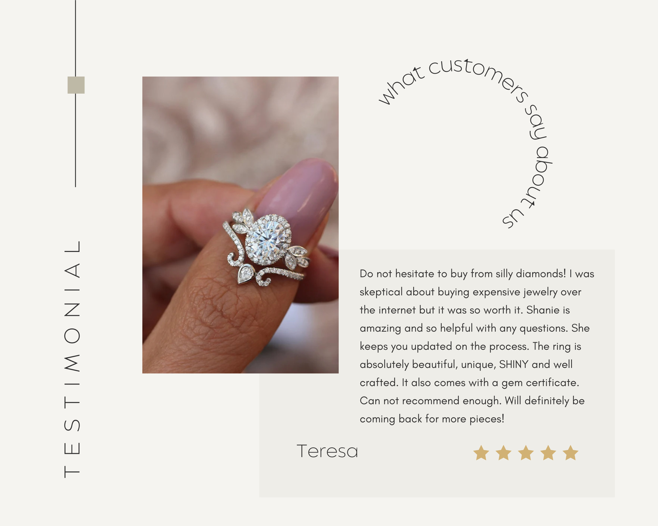 Crossed Ring in Silver Vermeil with Diamonds 2,2cm. TOUS