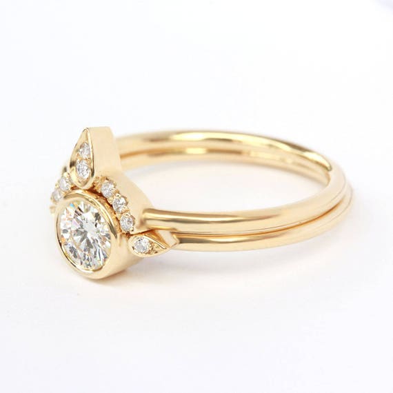 Amazon.com: Bcughia Engagement Ring Rose Gold 18K, Fashion