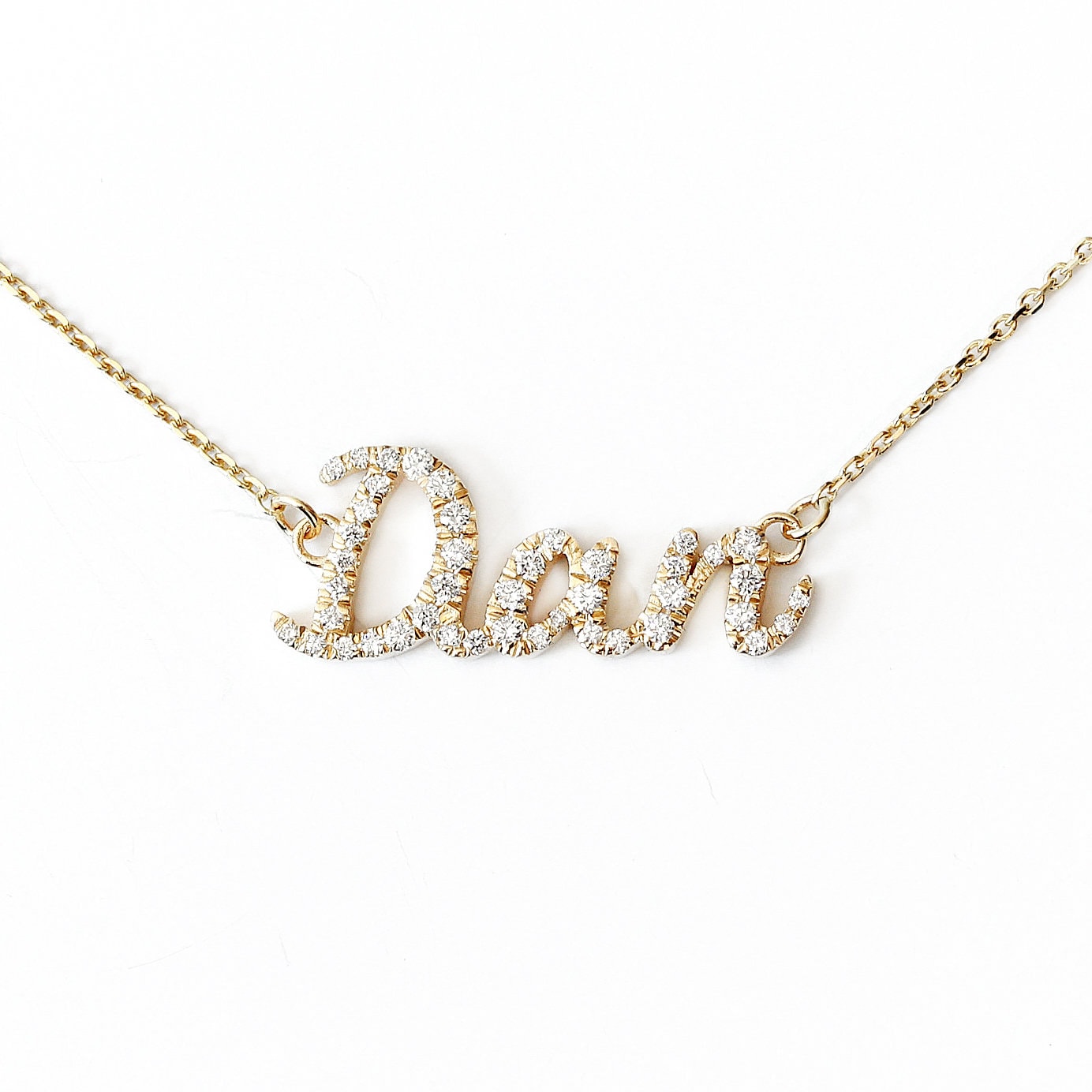 Personalized Named Necklace 14k Letter 