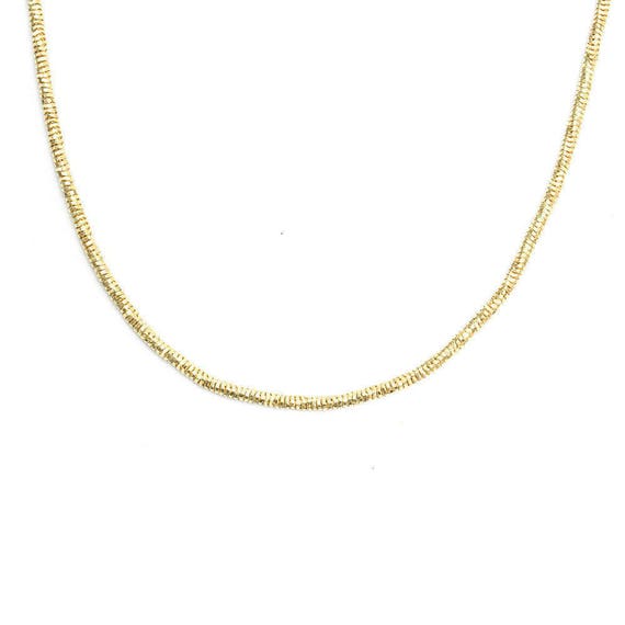 Gold Necklace 18K Yellow Gold Necklace Etsy