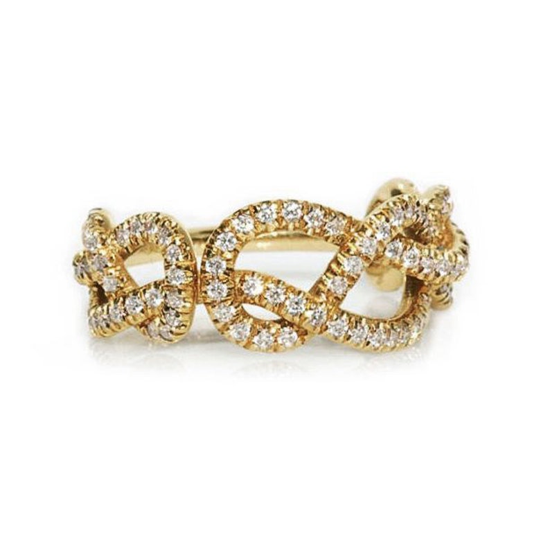 Infinity Celtic Love Knot Diamond Ring Triple Figure 8 Knot Etsy