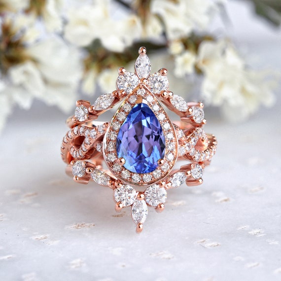 Buy Rose Gold Victorian Tanzanite Engagement Ring, Vintage