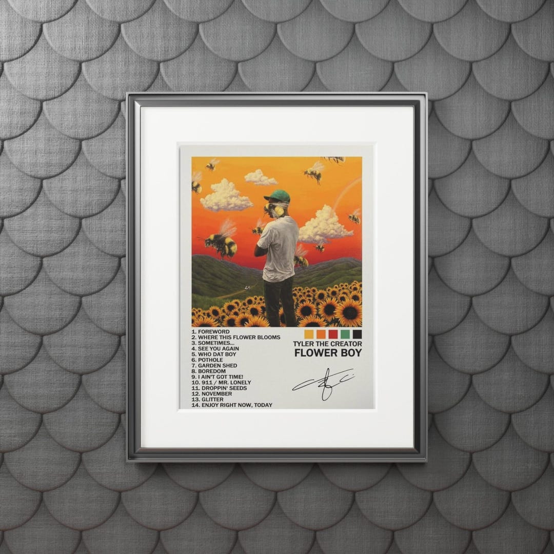 Flower Boy Album Art Fine Art Print | Passepartout Frame Poster - Etsy