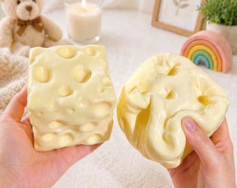 Juguete antiestrés con forma de queso realista, masilla gigante para apretar y aliviar la ansiedad ASMR