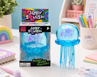 Juguete blando de medusa, colorido y sensorial, ideal para ejercitar los nervios en el escritorio.