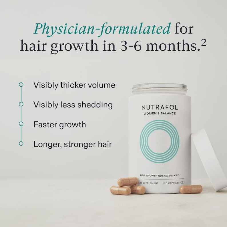 Women's Balance Nutrafol Hair Growth Supplement 120 Capsules Food Supplements image 1