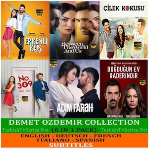Demet Ozdemir Collection (6 i 1-pack) Adim Farah + Erkenci Kus + Cilek K. + No 309 + Dogdugun Ev K. + Dunyayla Benim Aramda i USB