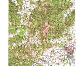 1956 Corvallis Topographic Map Print – Oregon State University, Reser Stadium, PNW Wall Art