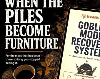 Schoonmaakwerkboek ADHD | Goblin-modusherstel voor burn-out (afdrukbare pdf + interactief)