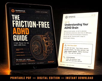 Adult ADHD Productivity Guide | Executive Dysfunction Book for Task Paralysis | PDF + EPUB Download
