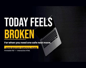 ADHD Bad Day Survival Mode | Executive Dysfunction Reset | Task Paralysis PDF + Interactive Tool