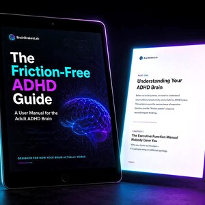 Adult ADHD Productivity Guide | Executive Dysfunction Systems | Friction-Free Ebook PDF EPUB