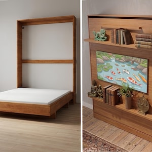 DIY Queen size Murphy Bed Build Plan: Space Saving Woodworking plan(PDF File)