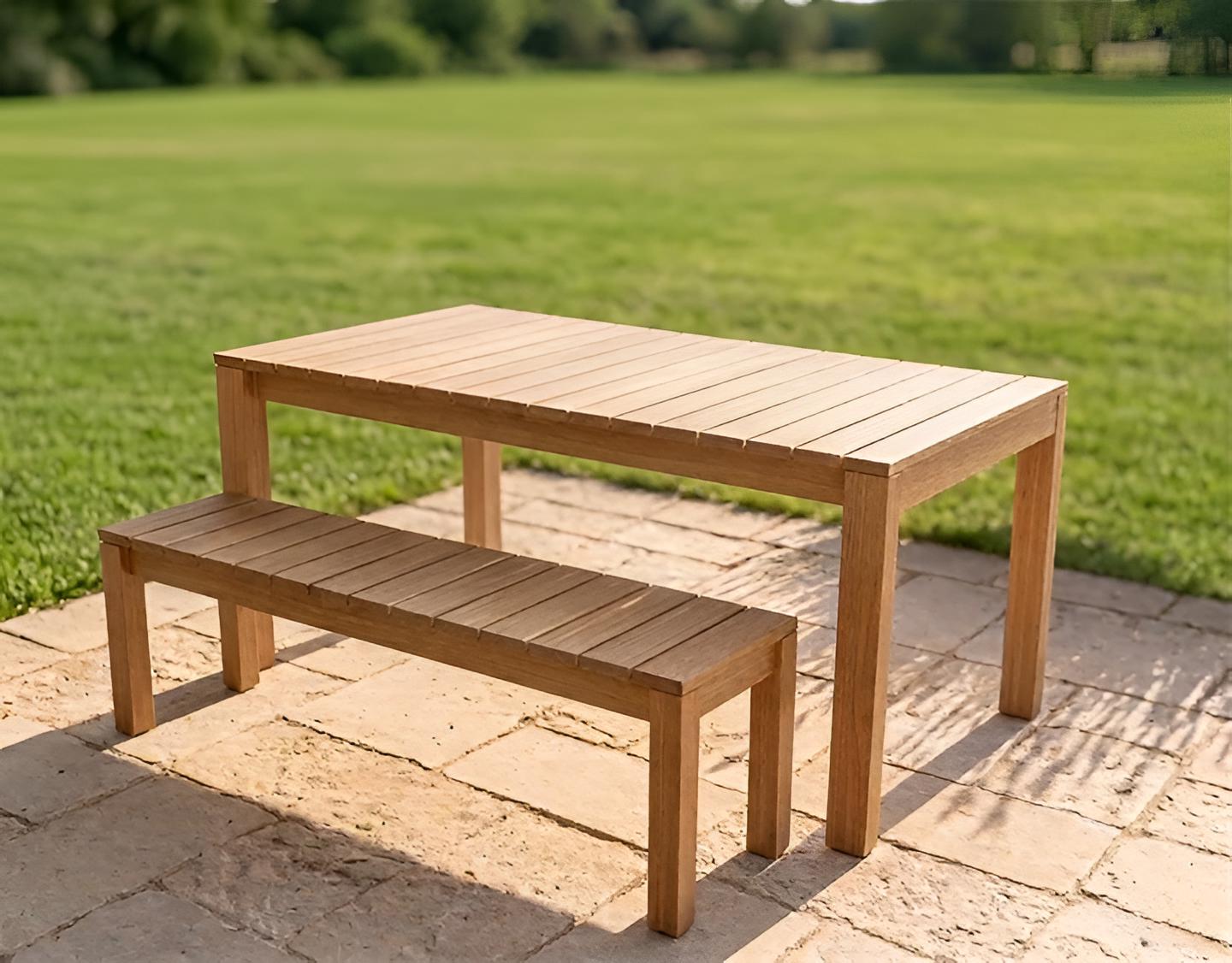 Simple Outdoor Dining Set Build Plan: DIY Patio Table & Bench(pdf File ...