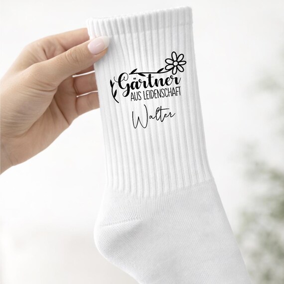 Gärtner Socken personalisierbar | Gärtner aus Leidenschaft | Gartenliebe | Geschenk Gartenfans, Hobbygärtner & Naturliebhaber | bis Größe 50