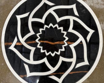 Midnight Lotus Floor Medallion