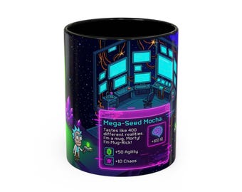 Pixel Art Interdimensional Portal Coffee Mug | Green Wormhole Sci-Fi Design | 11oz 15oz Ceramic Mug | Mad Scientist Gift | Multiverse