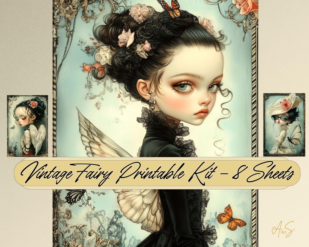 Vintage Fairy Junk Journal Kit | Printable Fairy Ephemera | Fantasy ...