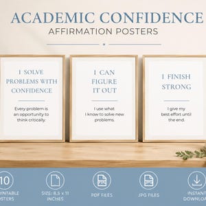 Affiche de motivation pour la classe : citation inspirante sur la confiance en soi, à imprimer, pour les adolescents et les lycéens.