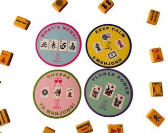 Posavasos interactivos de Mahjong con NFC y función de reproducción de vídeo mediante toque