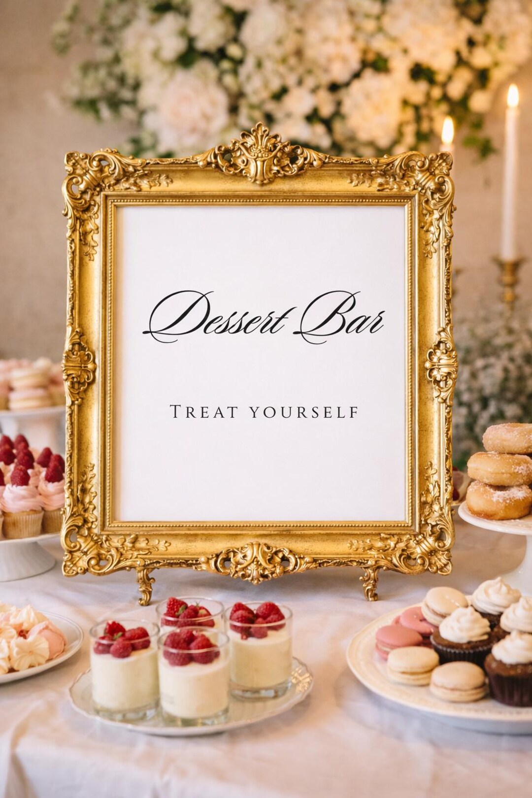 Editable Dessert Bar Sign Template | Regency Wedding Table Sign ...