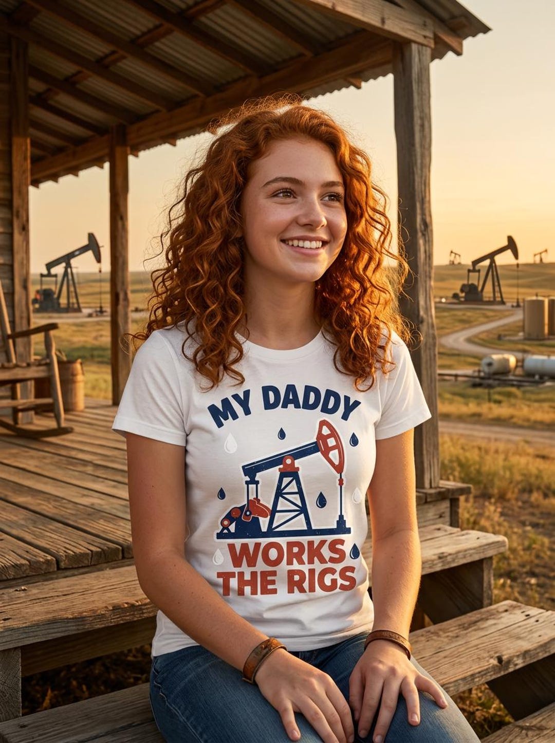 Oilfield Daughter T-Shirt | My Daddy Works the Rigs