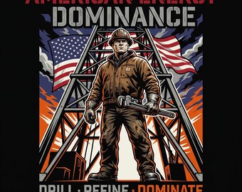 American Energy Dominance Crop Top | Oilfield Worker Graphic Tee | Patriotic Women’s T-Shirt
