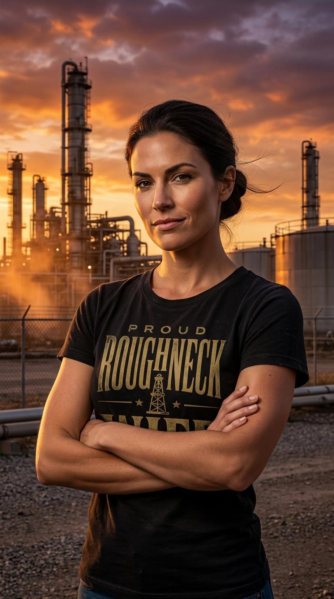 Proud Roughneck Wife Shirt | Oilfield Blue Collar Apparel