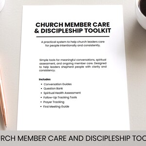 Church Member Care Toolkit, Discipleship System, Pastoral Care Resources, Church Leadership Tools, Shepherding Template, Ministry Forms