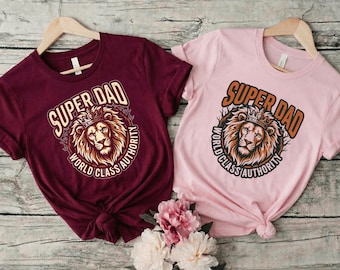 Camiseta "Superpapá, autoridad mundial" — Regalo ideal para el Día del Padre