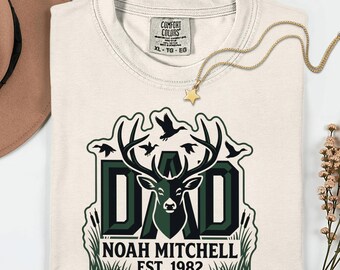 Camiseta personalizada de Noah Mitchell para papá: regalo de caza personalizado para el Día del Padre y para los amantes de la naturaleza.
