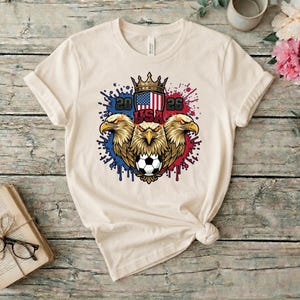 Usa 2026 crowned eagle soccer, american flag crest football, world cup supporter, usa soccer shirt sweatshirt, us soccer tee gift image 2