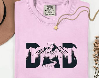 Camiseta con paisaje de montaña para papá: regalo del Día del Padre para padres amantes de la naturaleza.