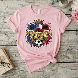 Usa 2026 crowned eagle soccer, american flag crest football, world cup supporter, usa soccer shirt sweatshirt, us soccer tee gift image 4