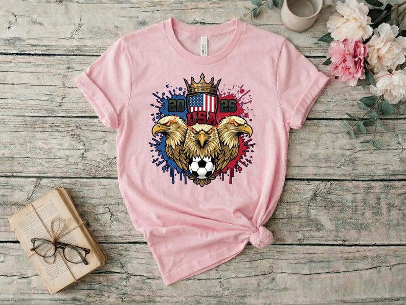 Usa 2026 crowned eagle soccer, american flag crest football, world cup supporter, usa soccer shirt sweatshirt, us soccer tee gift image 4