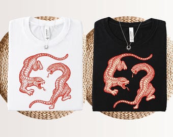Marine biology shirt, hammerhead shark tee, wildlife biologist gift, embroidered whale, amity island, red vintage ocean eels shirt