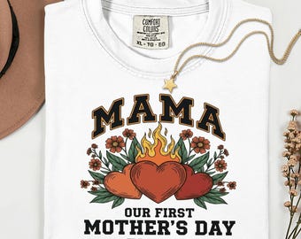 Camiseta del primer Día de la Madre juntos — regalos para mamás rockeras para madres de niños