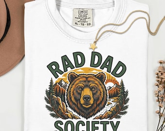 Camiseta de oso de Rad Dad Society: una camiseta genial para papá, ideal como regalo para el Día del Padre.