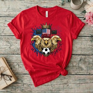 Usa 2026 crowned eagle soccer, american flag crest football, world cup supporter, usa soccer shirt sweatshirt, us soccer tee gift image 3