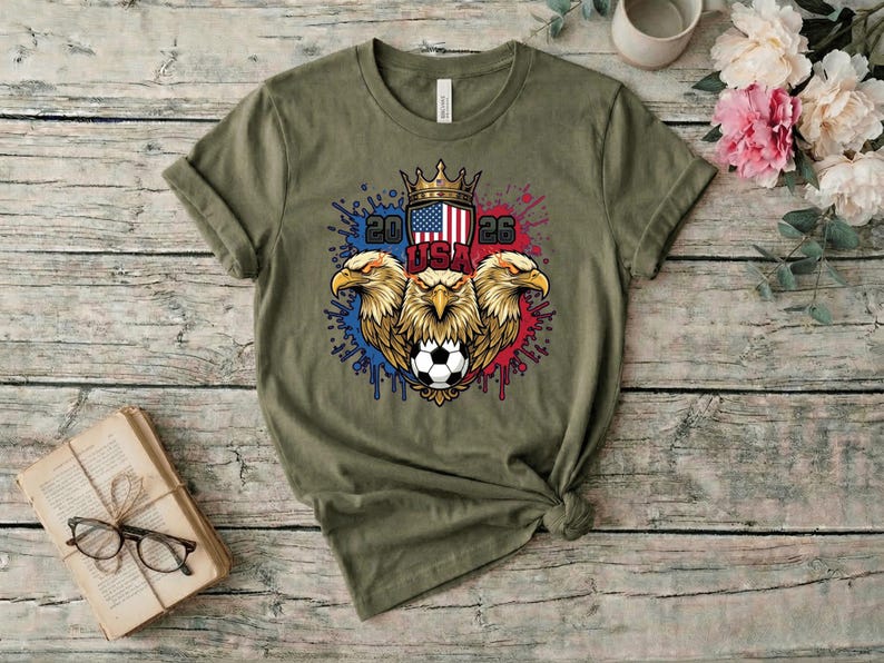 Usa 2026 crowned eagle soccer, american flag crest football, world cup supporter, usa soccer shirt sweatshirt, us soccer tee gift image 5