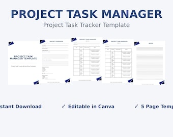 Projekt Aufgaben-Manager Vorlage | Freelancer Arbeitsplan (Canva)
