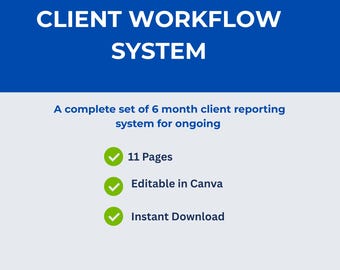 Kundarbetsflödessystem | CRM, onboarding, rapportmallar (digital nedladdning)