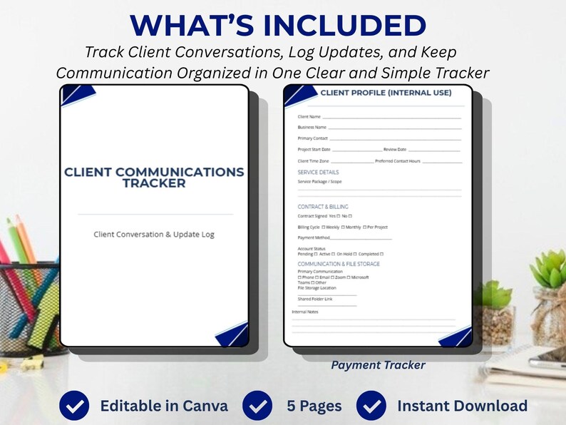 Client Communication Tracker Template Canva | Freelancer Log (digital ...