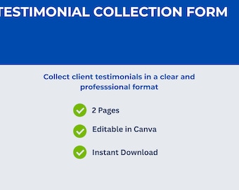 Formulär för insamling av vittnesmål | Mall för begäran om kundrecensioner (digital nedladdning)