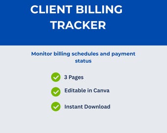 Kundfaktureringsspårare | Fakturabetalningslogg för frilansare (Canva-mall)