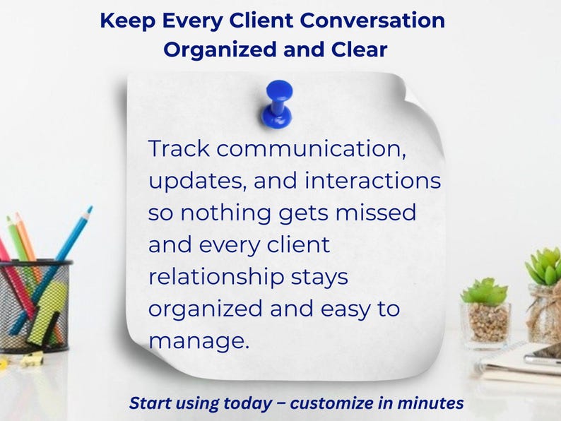 Client Communication Tracker Template Canva | Freelancer Log (digital ...