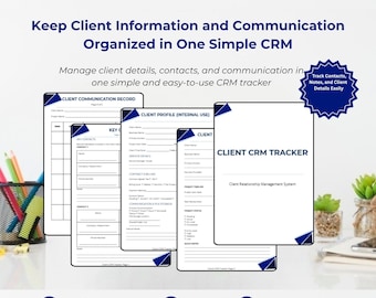 Client CRM Tracker Template | Canva Client Management System (Digital Download)