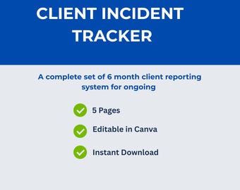 Kundincidentspårare | Mall för problemlösning för frilansare (Canva)