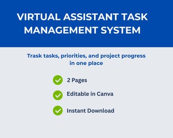 Virtuelle Assistent Aufgaben-Überwachungssystem | Klient Projekt Tracker (Digitaler Download)